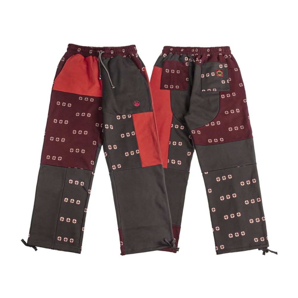 圣山服饰 原创设计2023秋冬中性拼接定制面料卫裤运动裤