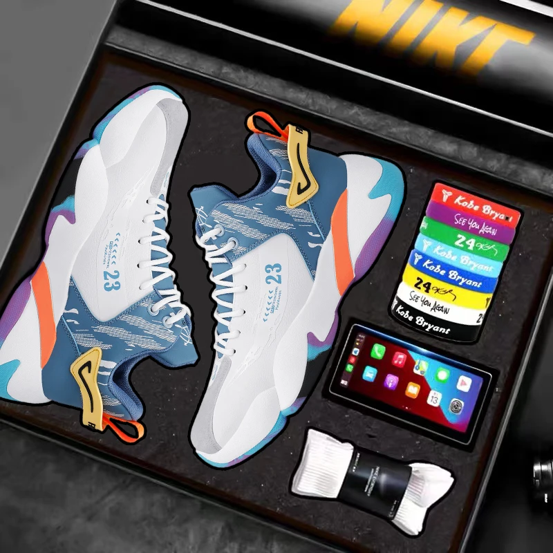 莆田男鞋春季透气潮流休闲运动鞋初中生实战防滑耐磨篮球老爹潮鞋