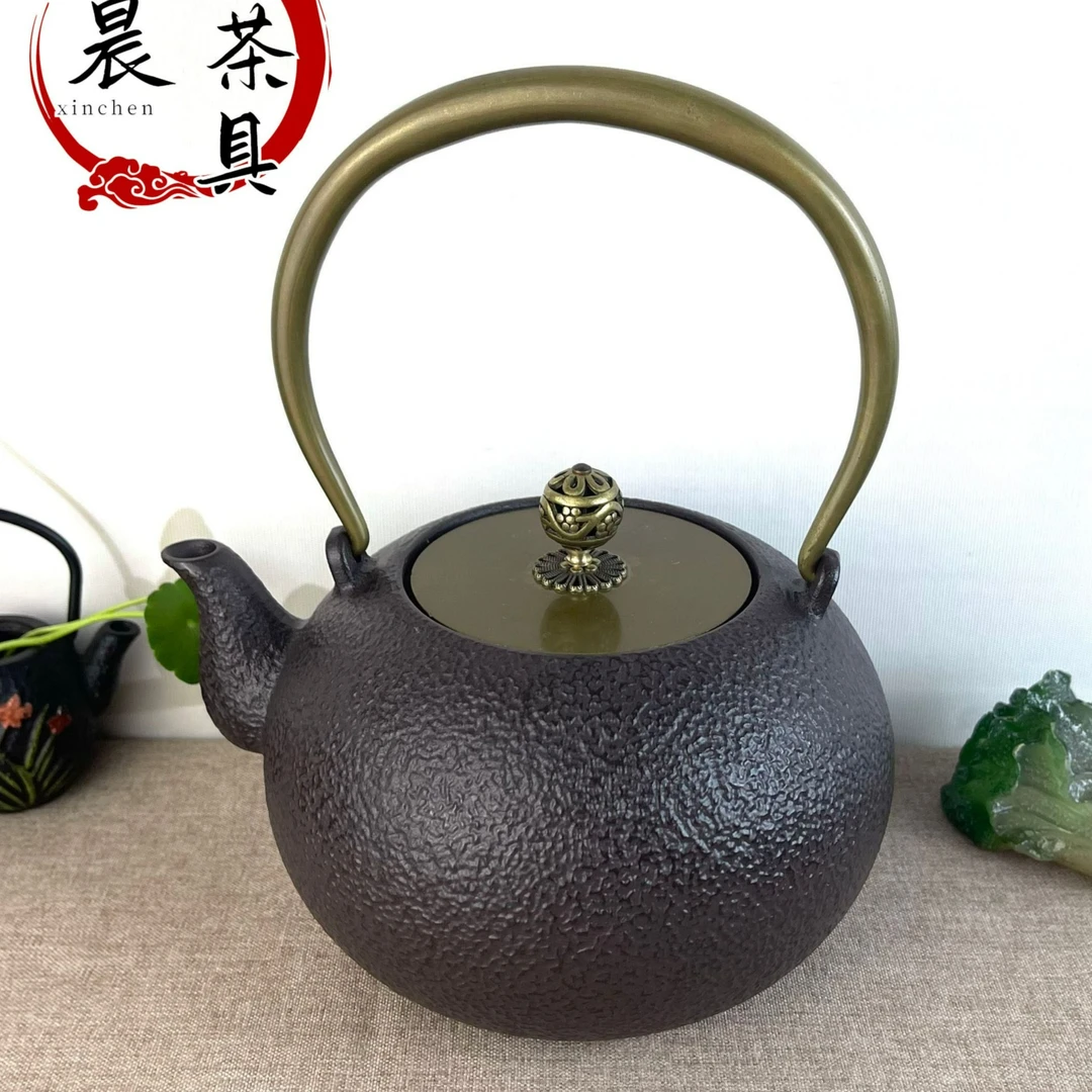 【圆素壶1.2L】围炉煮茶泡茶壶家用生铁壶烧水壶铸铁煮茶器煮水