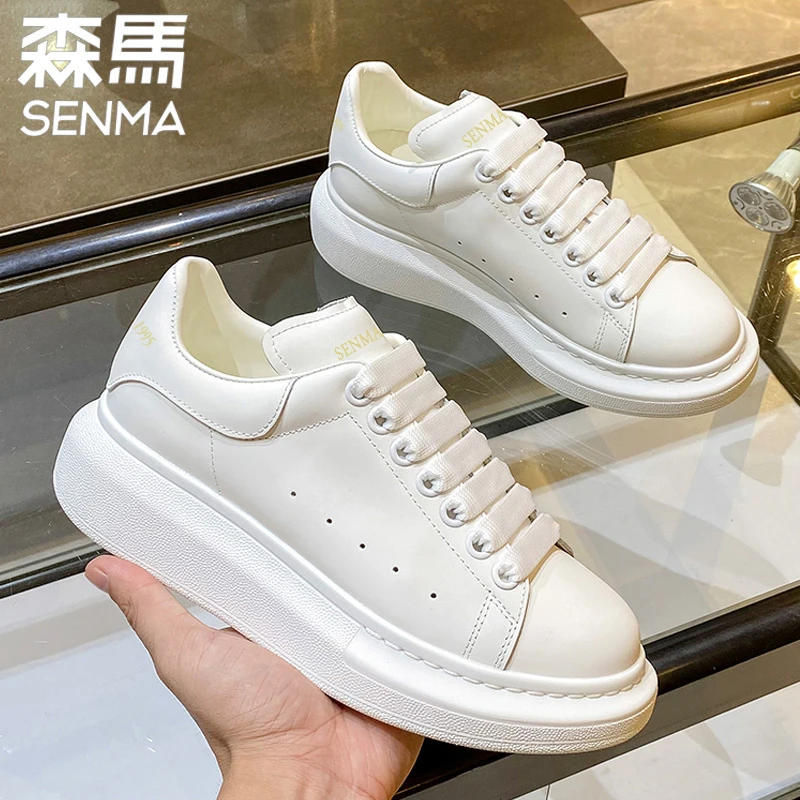 SENMA/森马厚底小白鞋男百搭板鞋男新款时尚男鞋增高鞋子白色男款