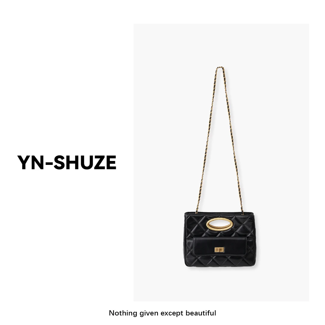 YN-SHUZE经典金属扣单肩手提包SZ-YNB-2083