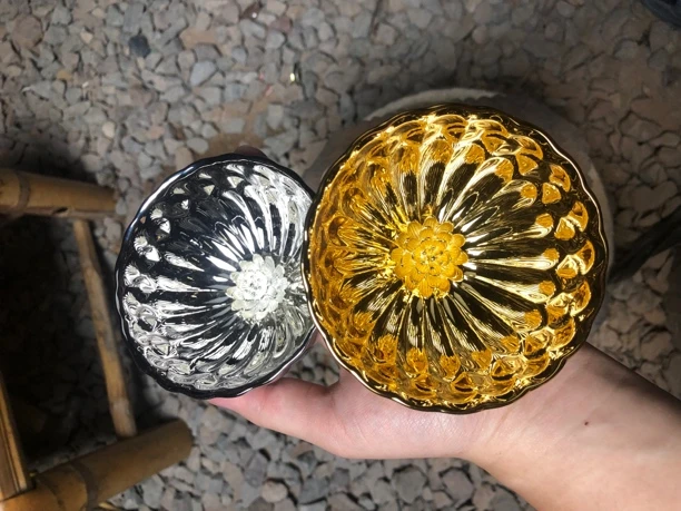 金莲花银莲花对杯（两只装）