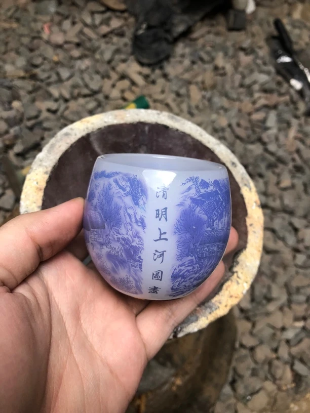 清明上河图琉璃杯