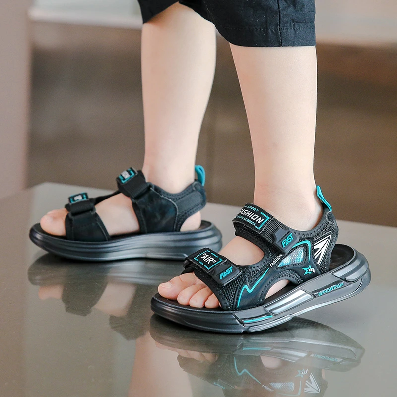 男童凉鞋百搭透气厚底韩版儿童新款夏季中大童学生防滑软底沙滩鞋