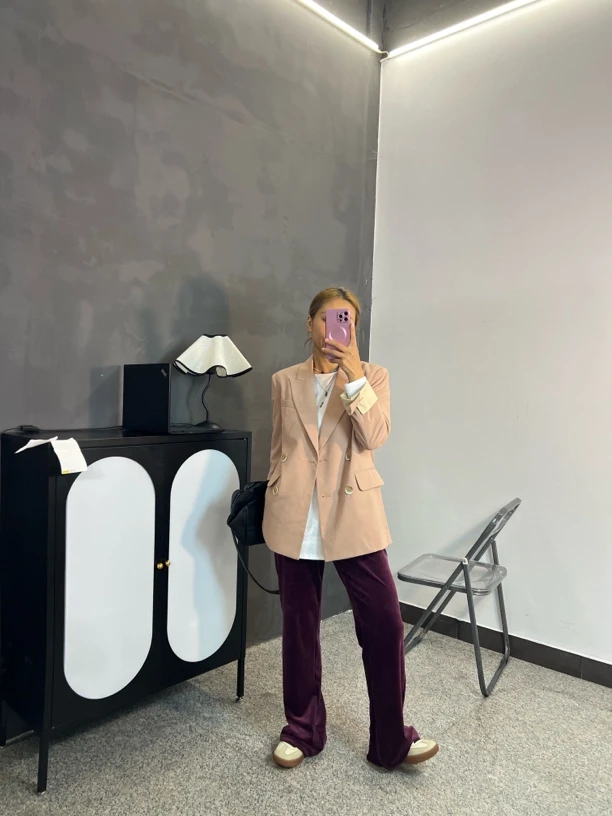 A48305三色气质显瘦时尚百搭设计师西装