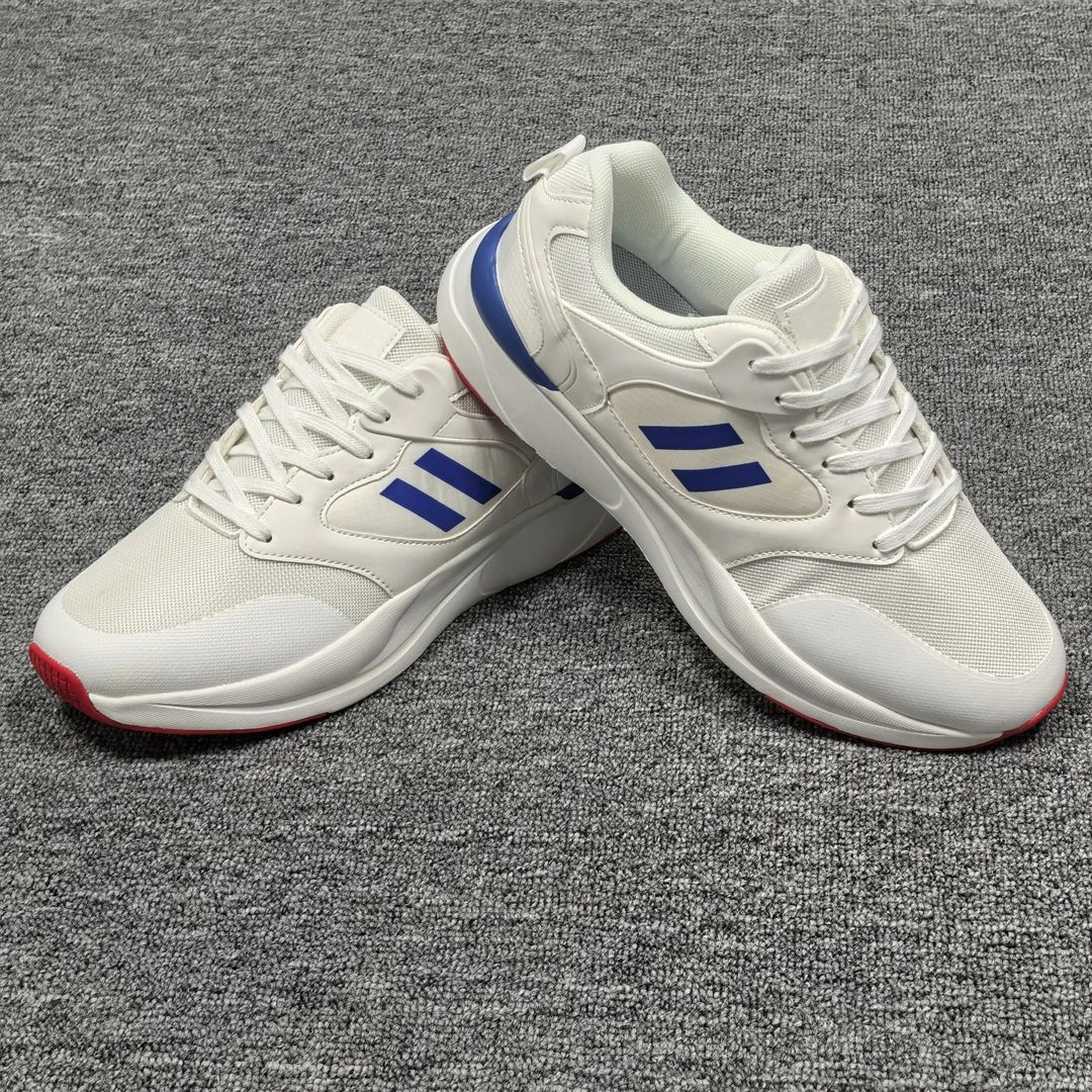 白色透气轻便舒适百搭运动跑步低帮网面男子时尚休闲鞋