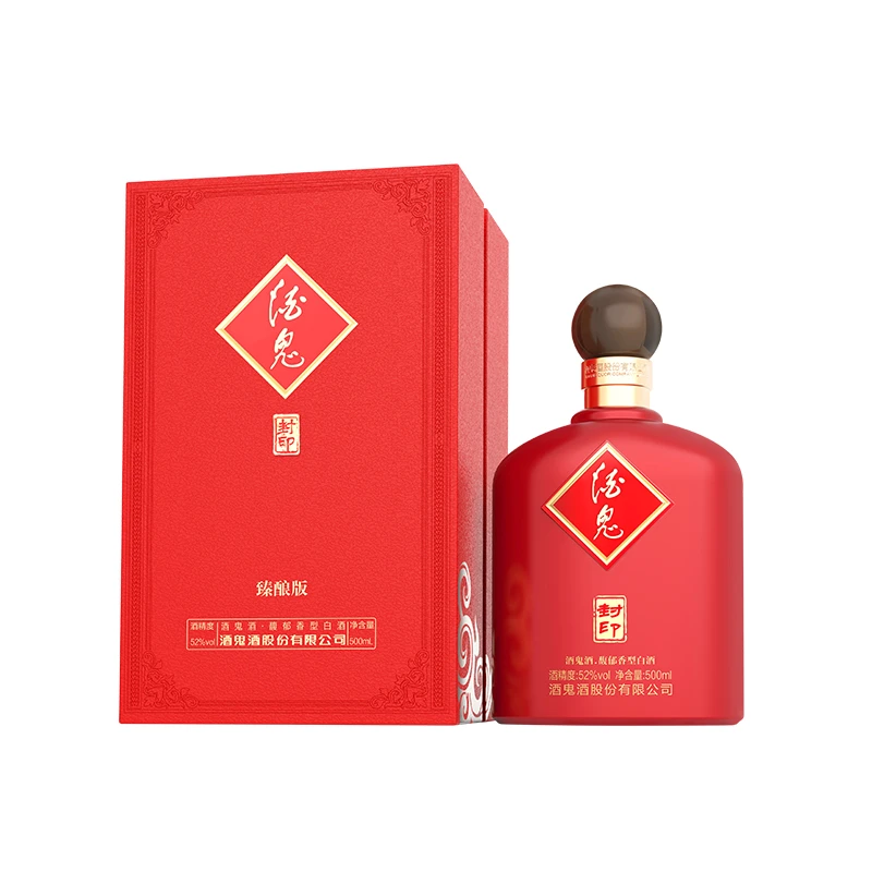 酒鬼酒鬼封印臻酿版 52度馥郁香型白酒 500ml单瓶装52度500ml
