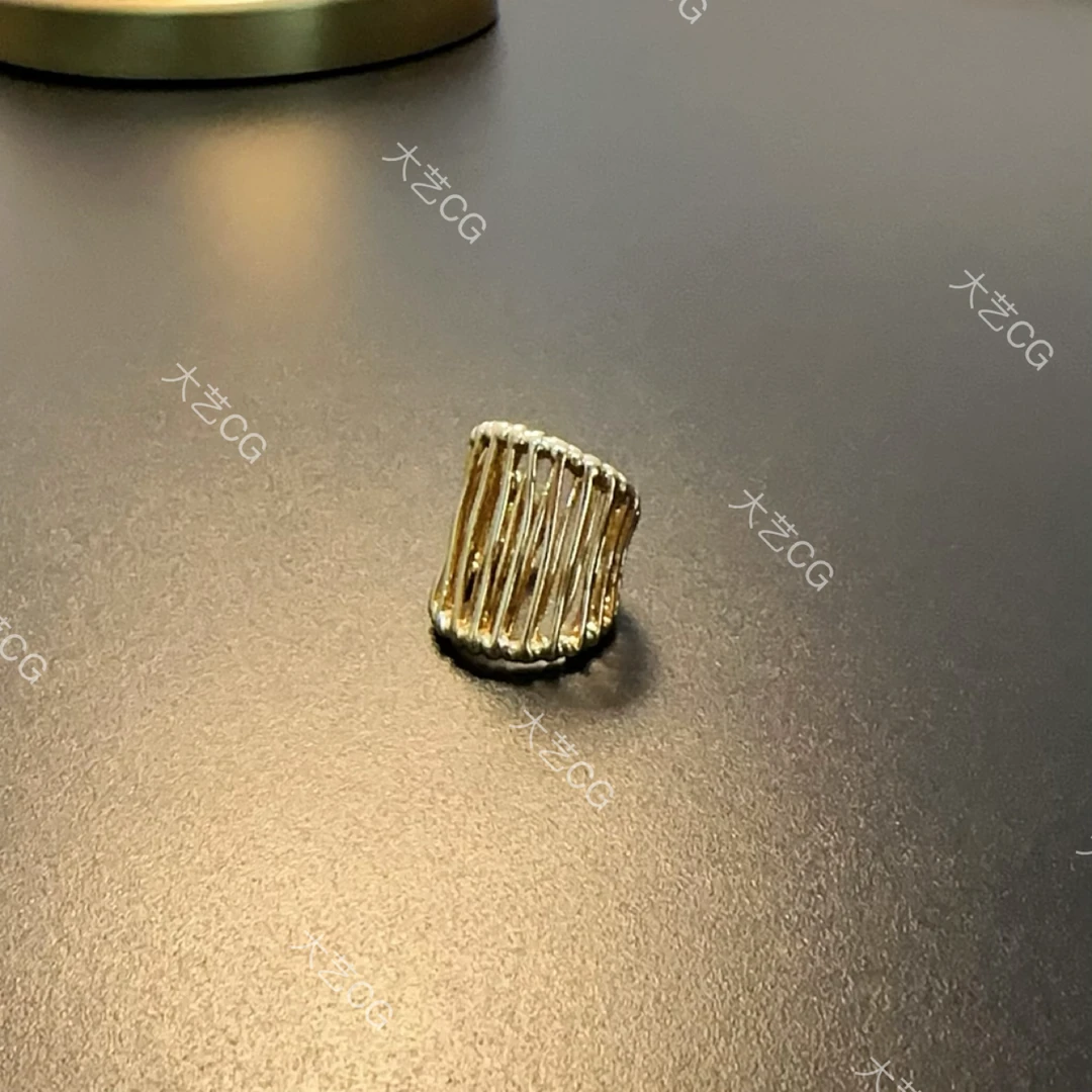 合金戒指 时尚复古戒指宽镂空设计感指环开口可调节RIAIg 0331