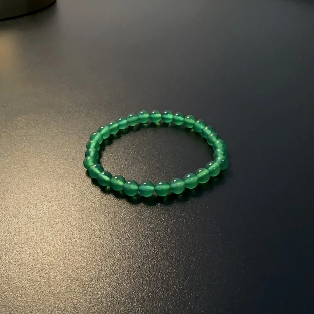 非金属仿水晶手链 绿手串弹力串珠绿珠国风饰品串珠BRGlc 0116