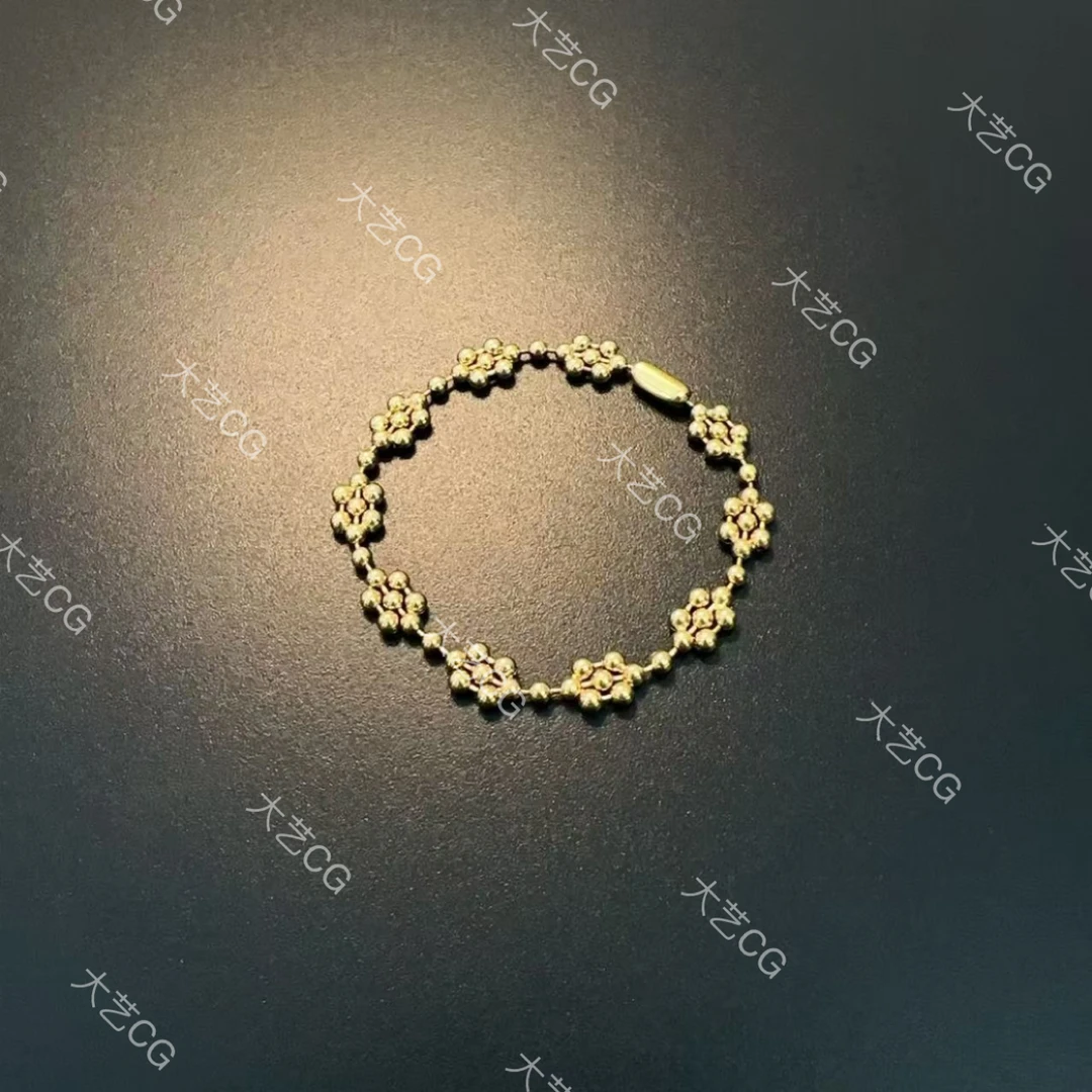 合金手链 金色花朵手链百搭通勤小众叠戴腕饰BRAIg 0202