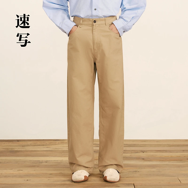 【商场同款】速写男装2024冬新品休闲裤宽松直筒裤长裤9O0E10600
