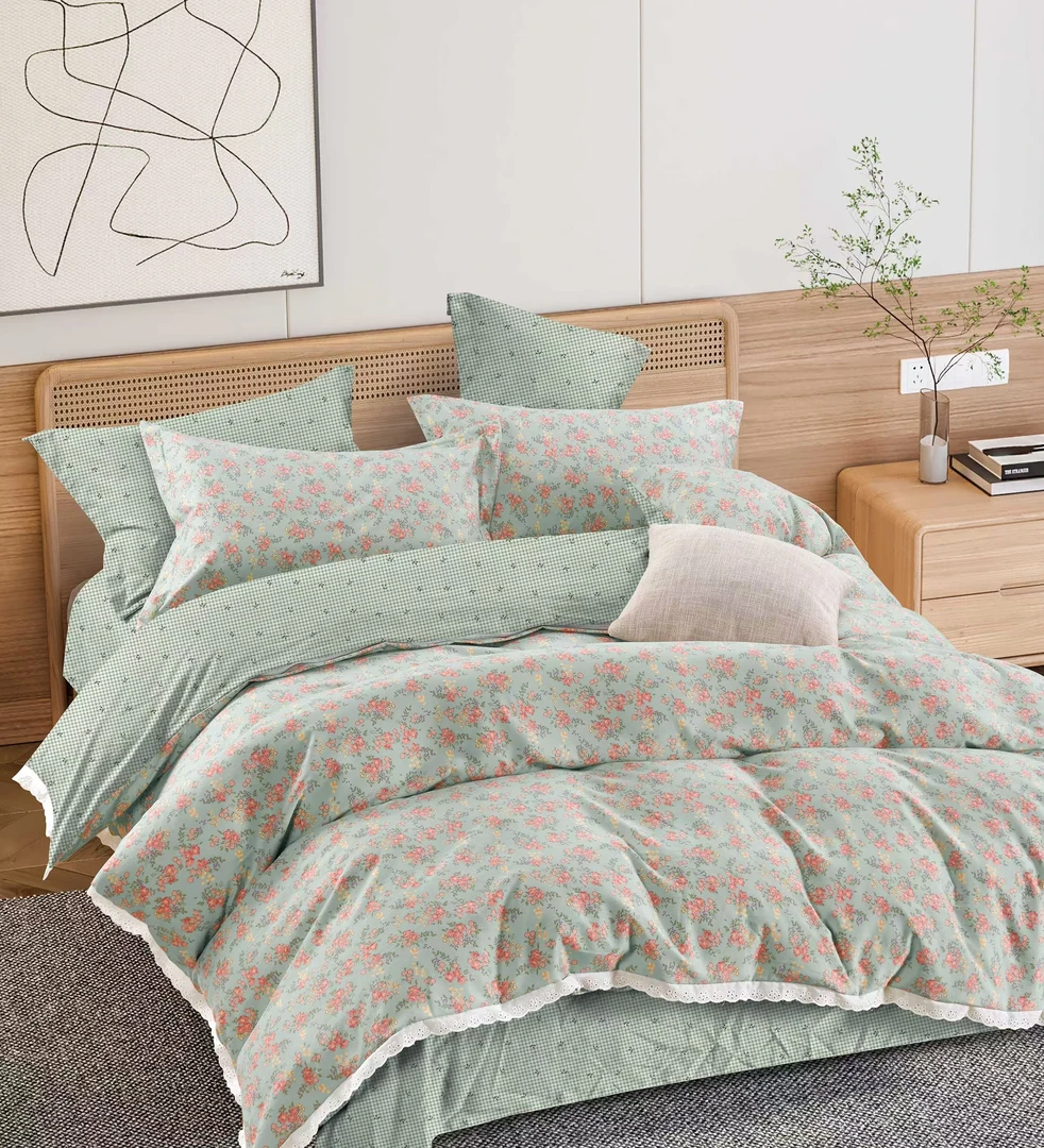 【单人被套】印象花海 绿   尺寸160*210 亲肤柔软  单人被套 AB版