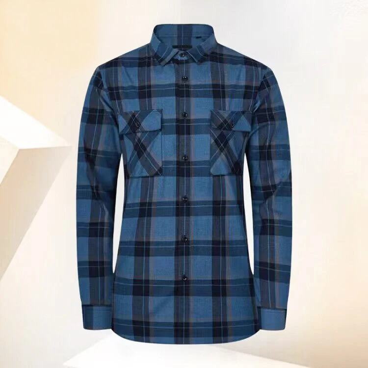 高货！男士休闲格子长袖衬衫 品牌衬衣 衬衫男