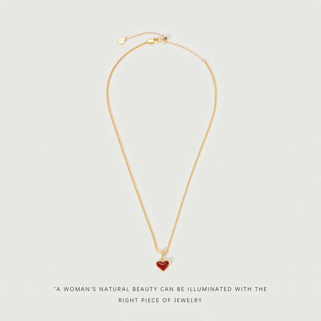 【爱心】法式经典高级感AB面项链A275