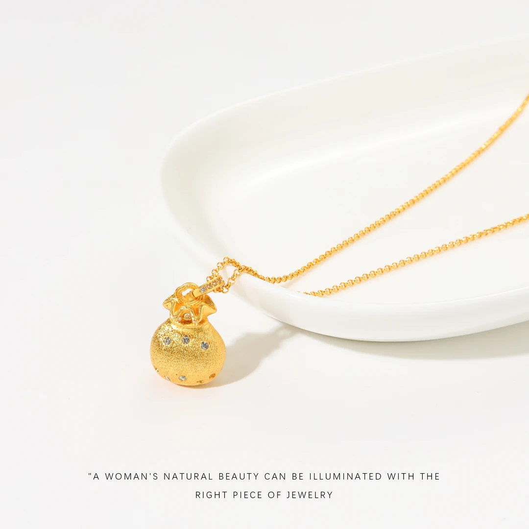 铜合金合成锆石项链 【福气满满】新中式秋冬限定经典长款项链A310