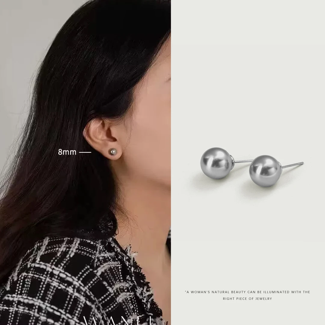 铜合金仿珍珠耳饰    【经典】‘奥地利茵斯布鲁克珠’ 百搭耳钉A058