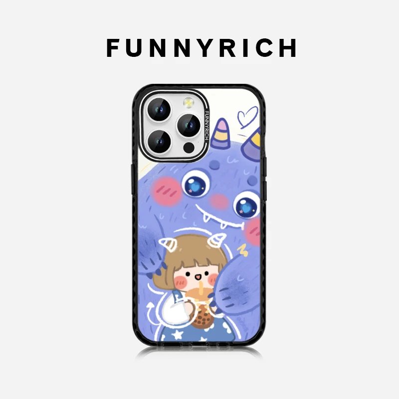FUNNYRICH拥抱小怪兽适用iPhone16ProMax手机壳苹果14/15磁吸新款