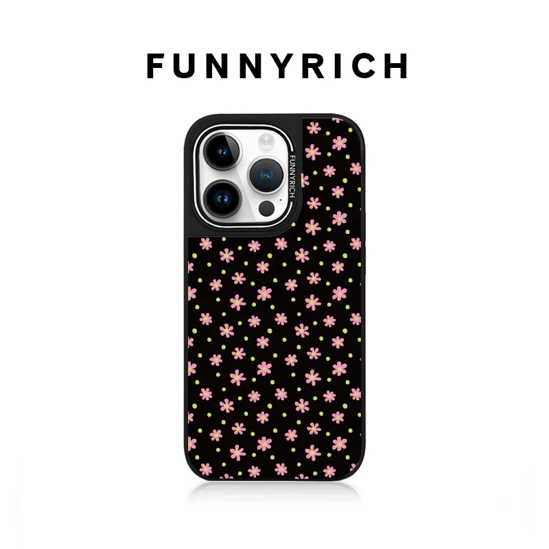 FUNNYRICH波点小碎花适用iPhone16ProMax手机壳苹果14磁吸15保护