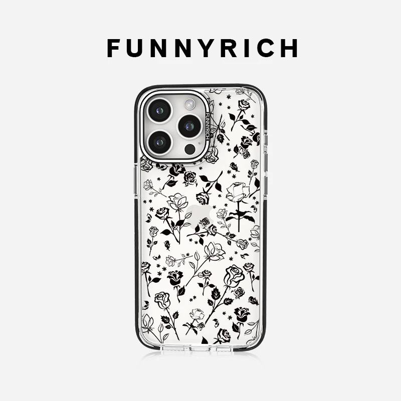 FUNNYRICH玫瑰作礼适用苹果17ProMax手机壳16磁吸新款iPhone14/15