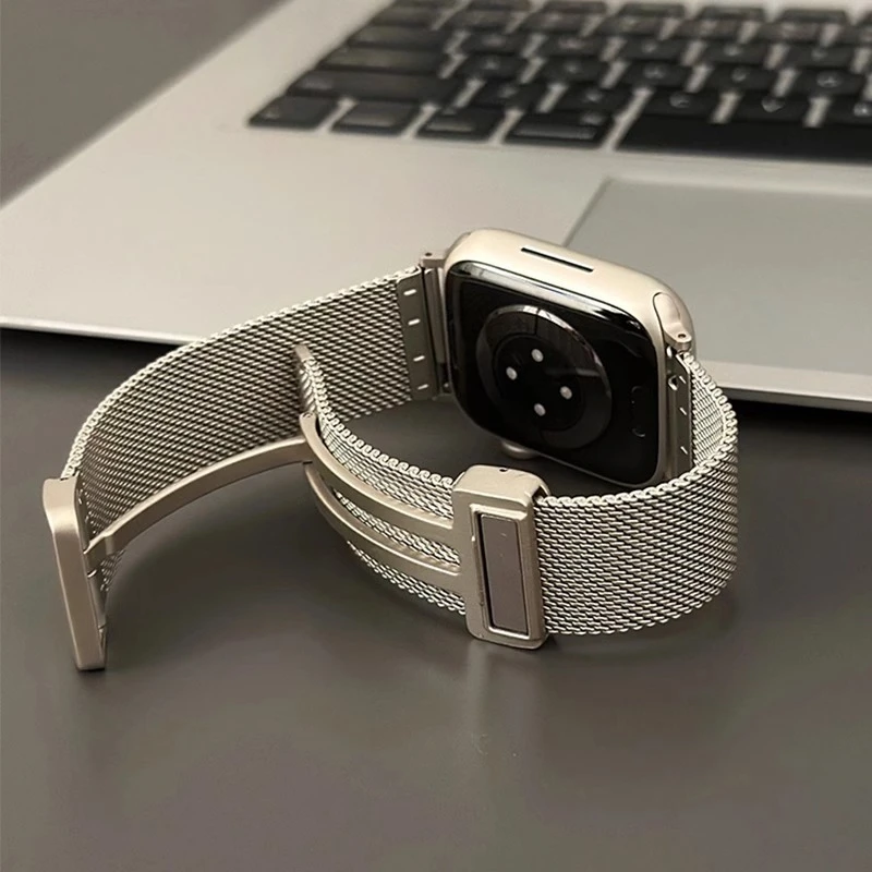 适用小米手环9Pro/8Pro表带新款红米手表watch5/4米兰磁吸腕带