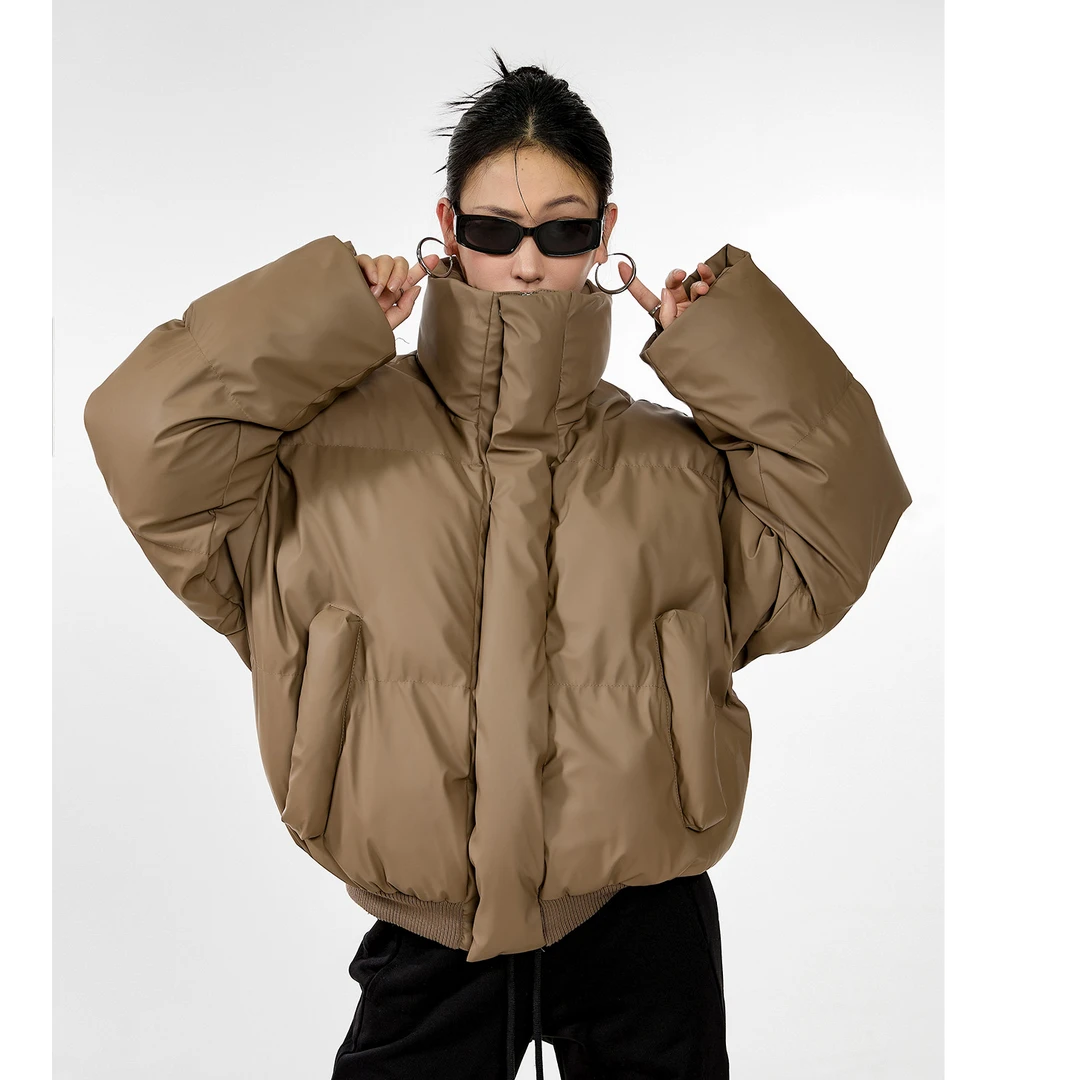 ICHMODE 复古短款棉服外套