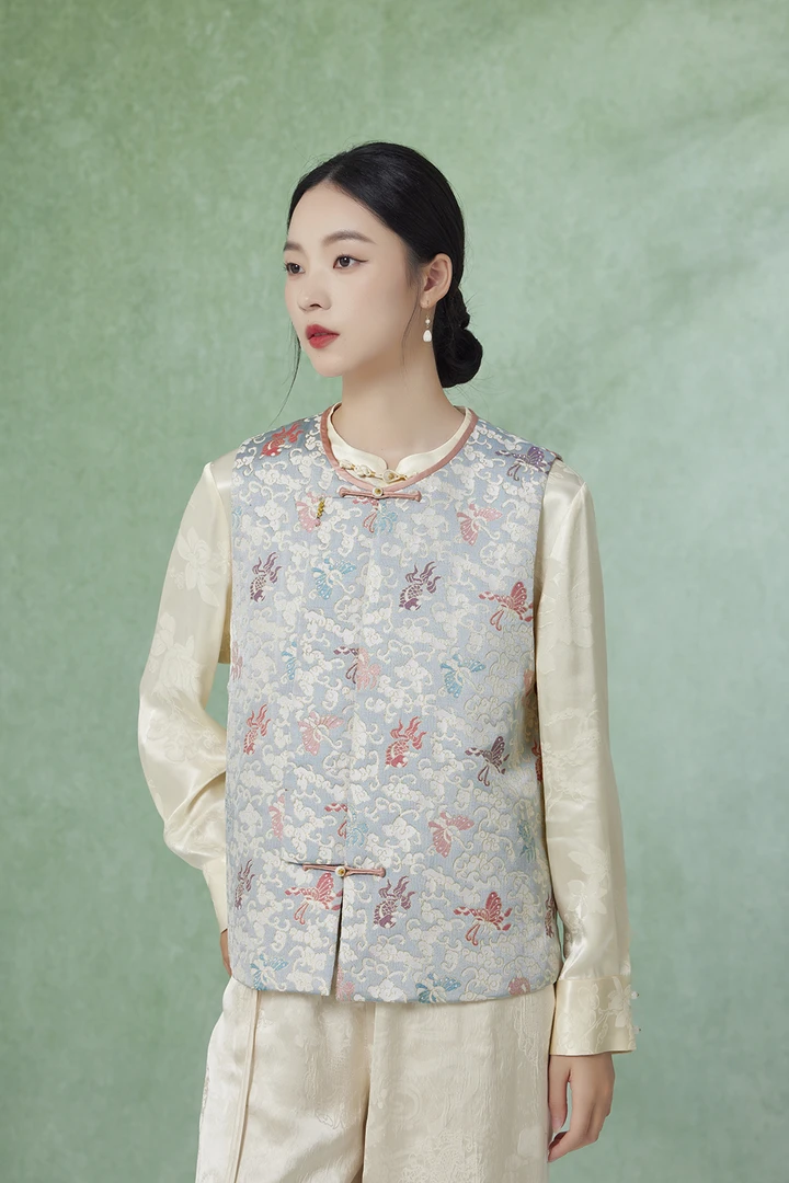 【梨花庄】24秋冬2F3W161新中式夹棉马甲