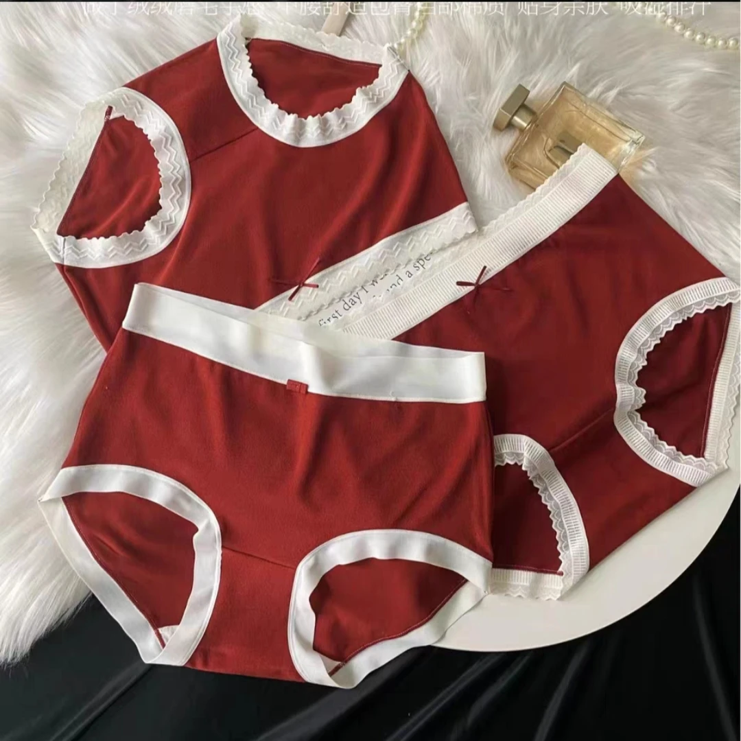 中腰女士内裤3条不同款式组合