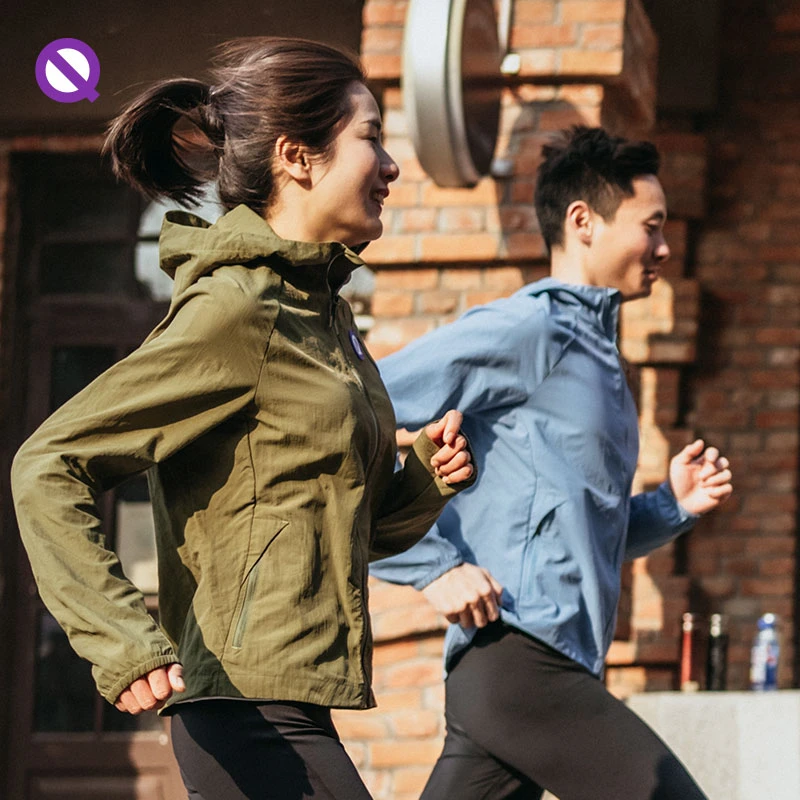 QINKUNG/轻功体育 升级款春秋防风跑步休闲连帽外套男女款2.0版