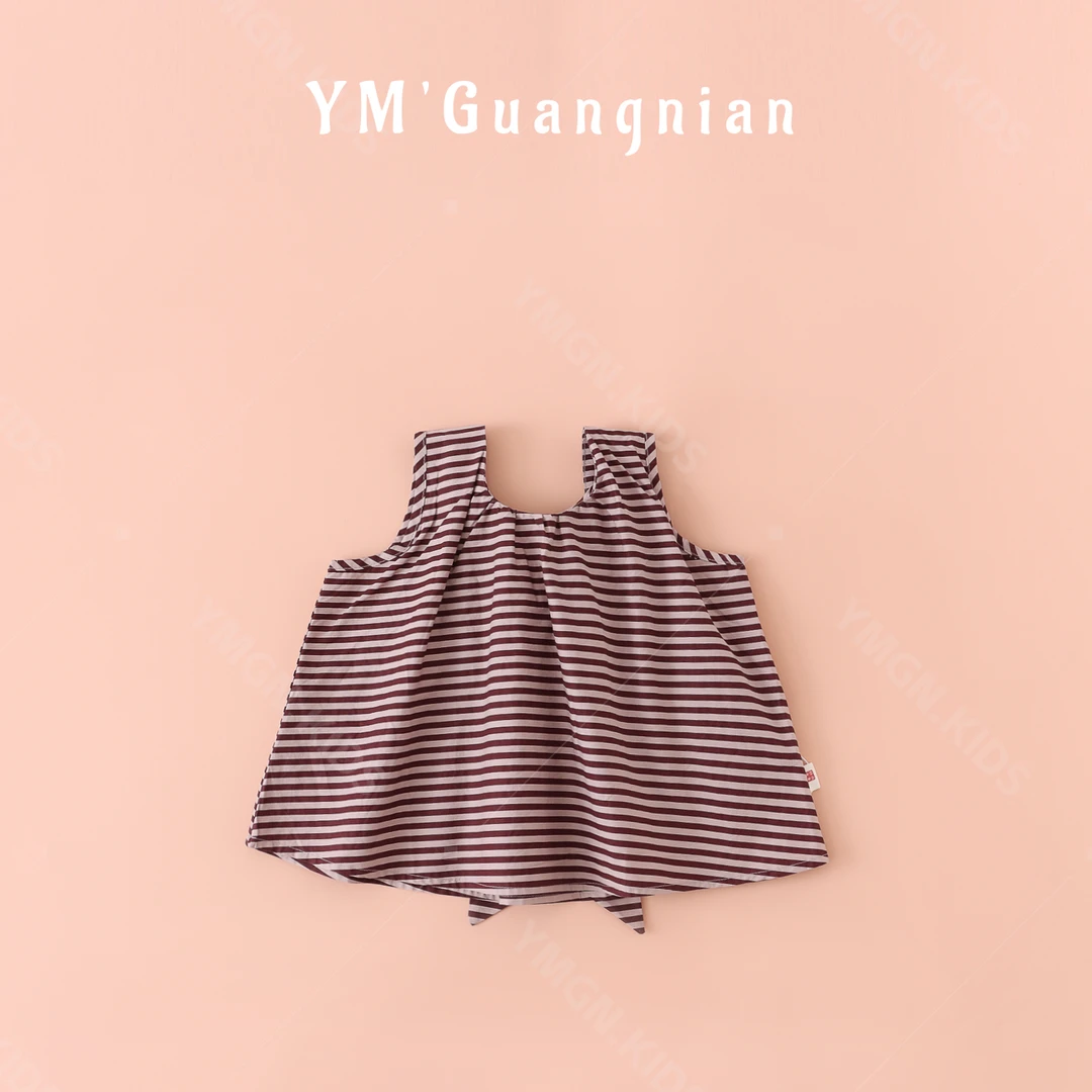 【幼棉光年】夏款女童韩式无袖时尚休闲百搭洋气圆领T恤527116