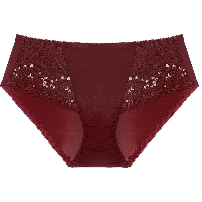 SDIBANNY/圣迪班尼金秘书中腰透气女士薄款无痕舒适内裤B3054蕾丝