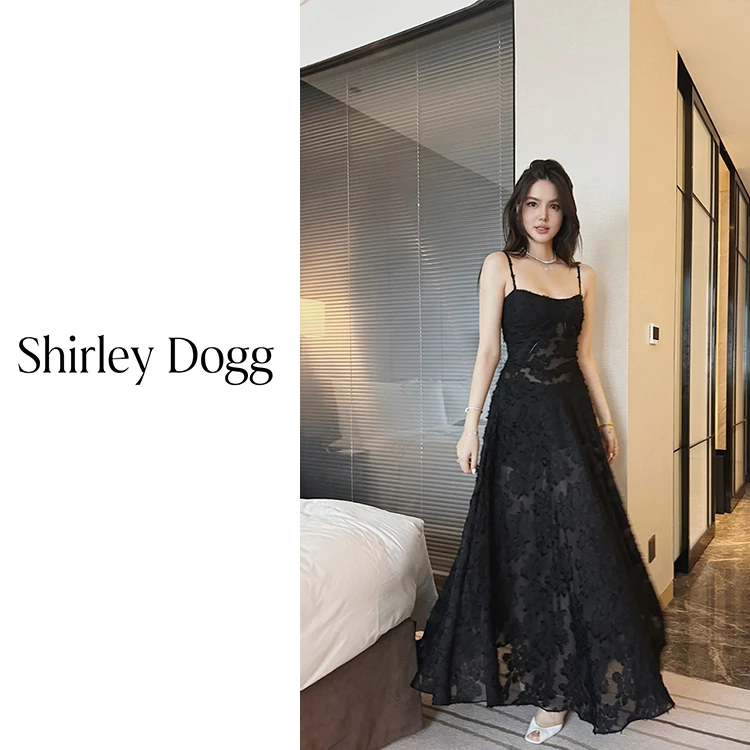 汤元家sd 设计感收腰吊带长裙夏季气质时尚连衣裙