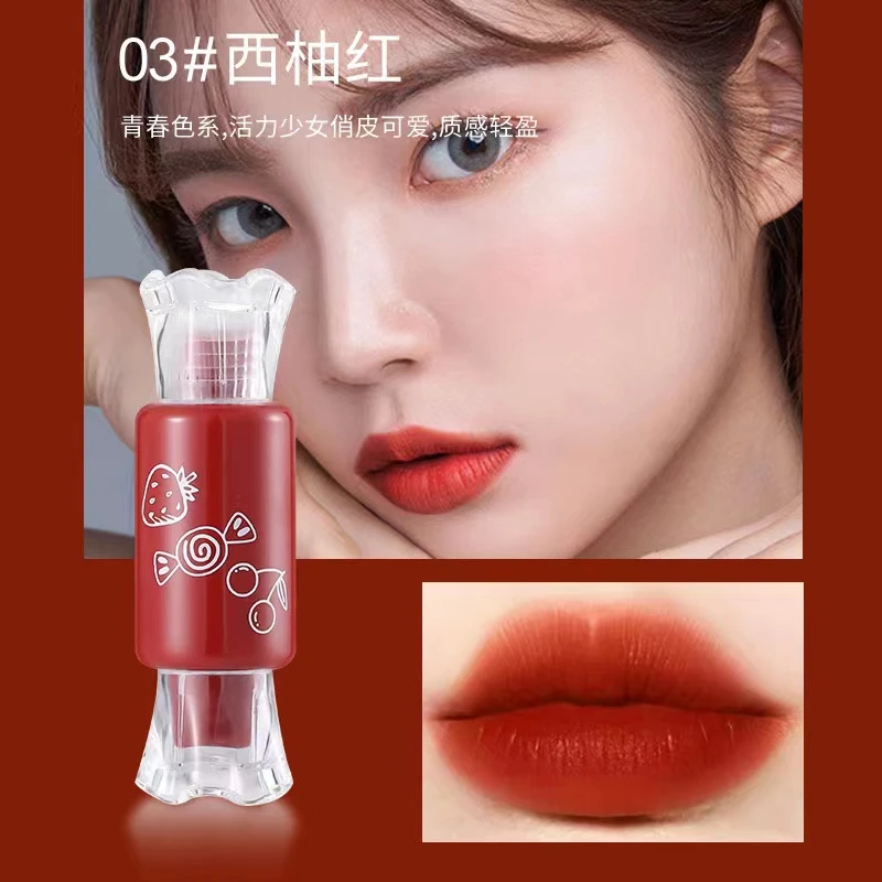 甜甜糖果唇彩口红水女学生唇蜜滋润唇釉不易沾杯染唇液可爱