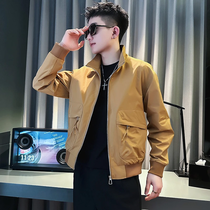 2024新款工装夹克男ins潮牌休闲上衣痞帅男装褂子春秋季立领外套