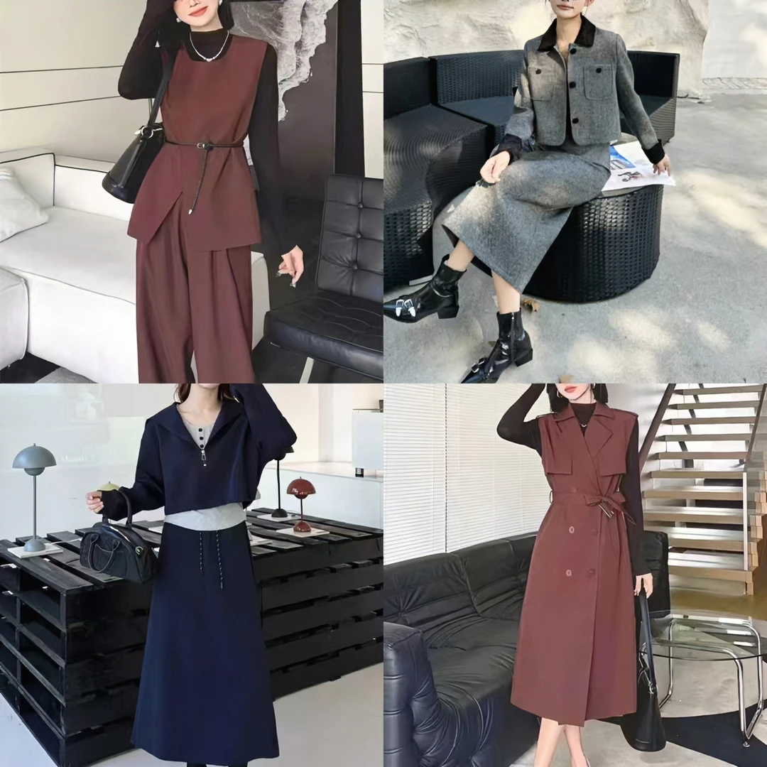 300-秋冬洋气时尚轻奢气质香风套装yz