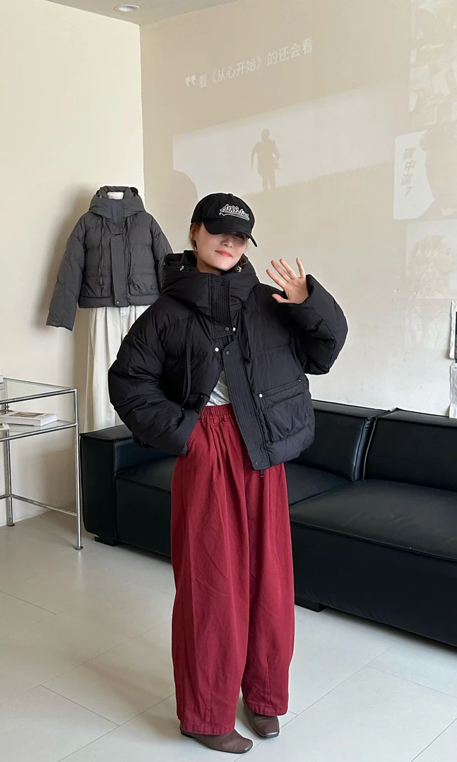 90白鸭绒羽绒服新款秋冬百搭女装加厚设计款羽绒服韩版【321】