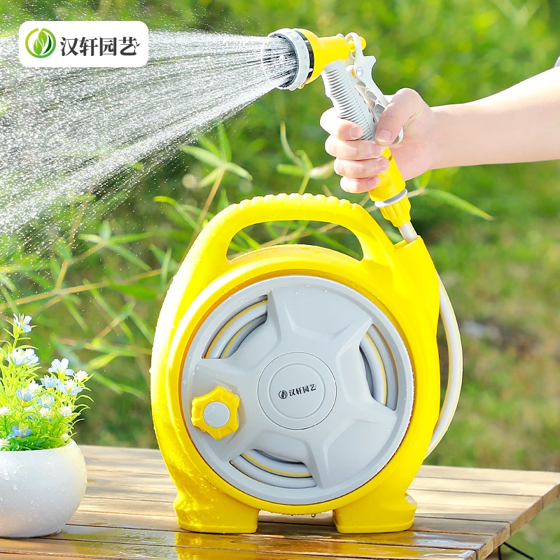 汉轩水管软管收纳架水管车浇花喷头园林园艺浇菜浇水神器洗车水枪