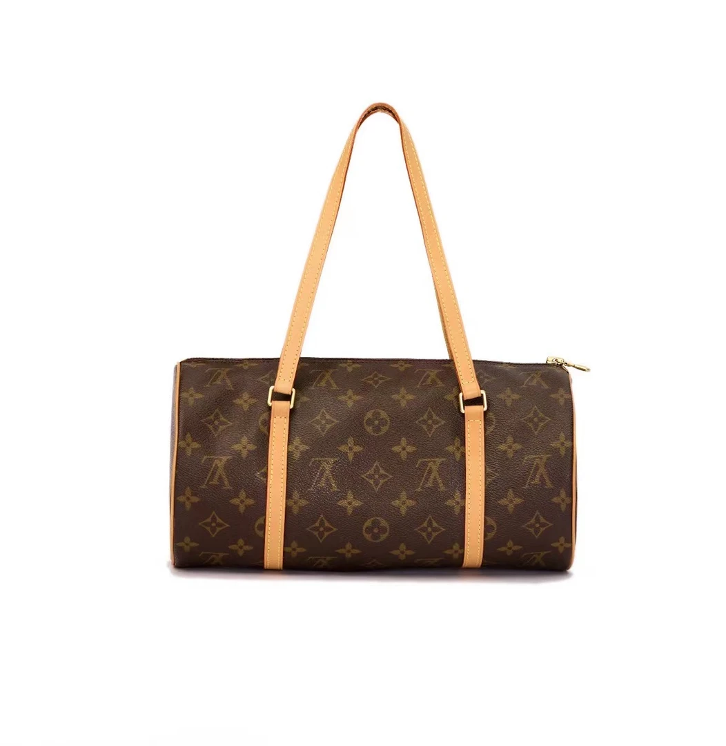 95新 LouisVuitton/路易威登 【补差价】黄皮巴比龙30圆筒包单肩包