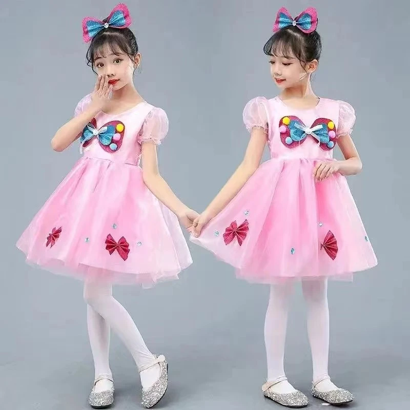 六一儿童演出服蓬蓬裙女童纱裙幼儿园合唱表演服可爱舞蹈裙舞蹈服