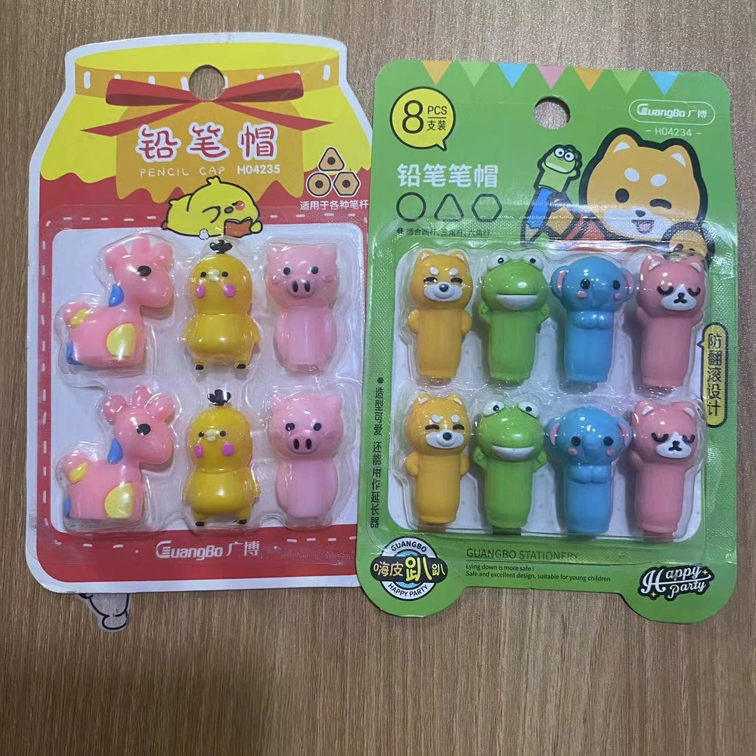 广博 卡通铅笔 笔帽 绿色款式