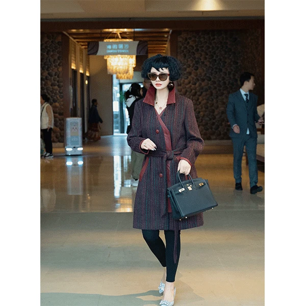 晚相遇  72966 菲姐时尚潮流新款中长款外套