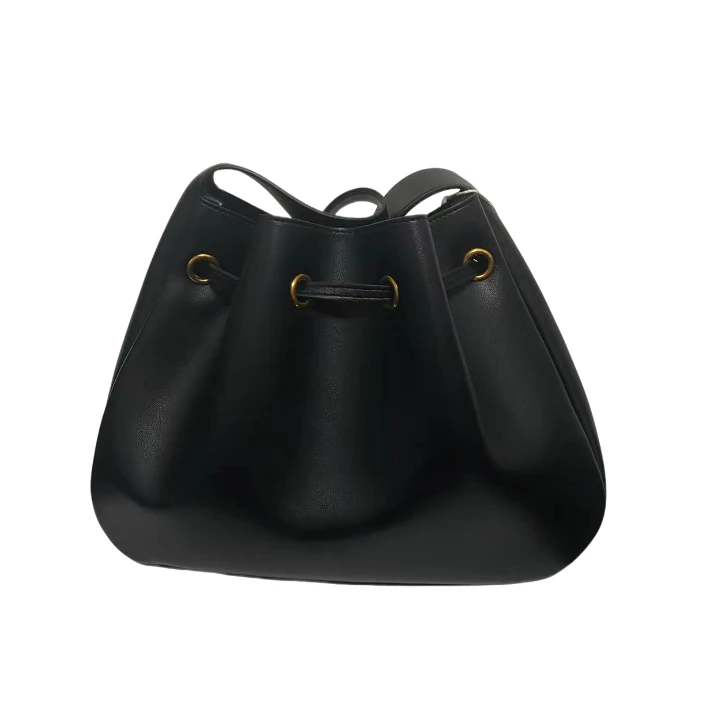 黑色油面斜挎福袋包子母单肩包 30*8*24cm 8273