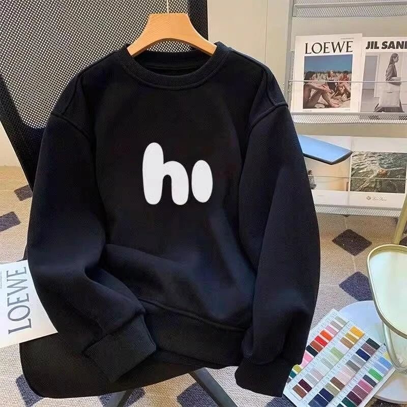 MrAC男装潮牌纯棉休闲圆领卫衣男2024春秋简约设计感百搭长袖上衣