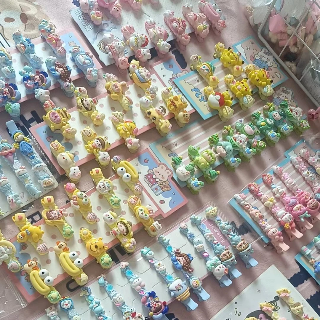 (A)荟浍零售自选手工奶油胶发夹等款式制品成品，on退no换