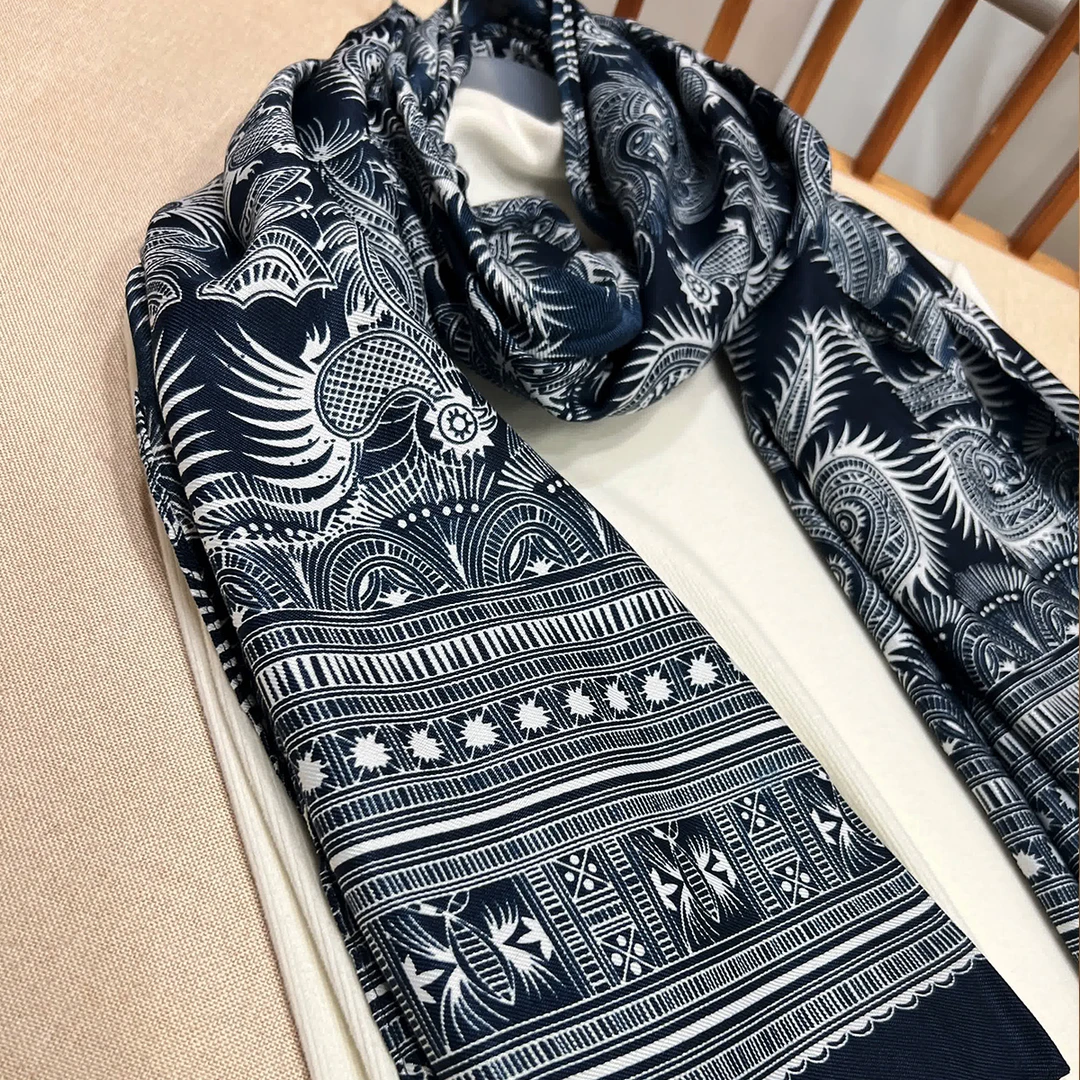 中国风冬新款百搭印花时尚女士气质高级保暖大方长款围巾WJ081702