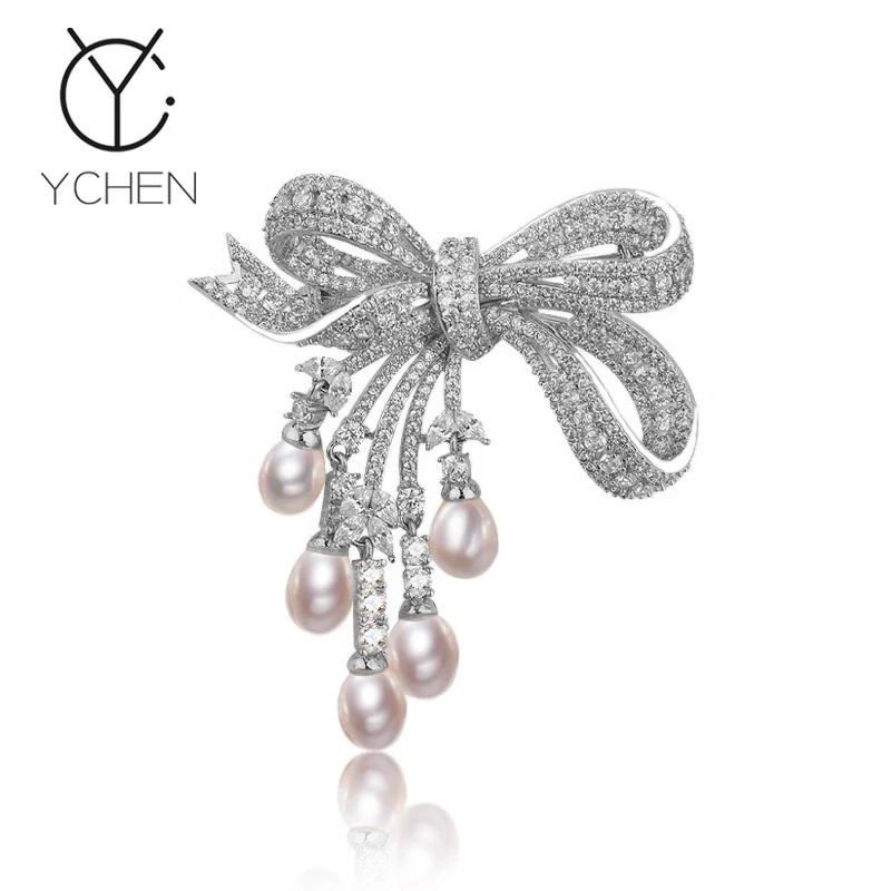 VELLICHOR 铜合金胸针 会动的蝴蝶结胸针女精致高档西装配饰别针