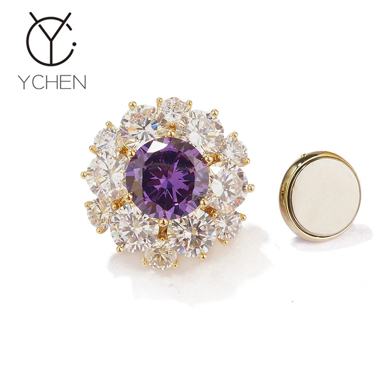 VELLICHOR 铜合金胸针 水晶爆米花磁吸扣女防走光扣高级感精致