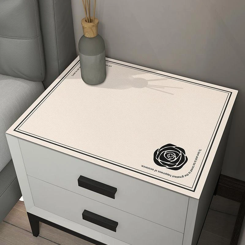 现代硅藻泥床头柜垫桌布简约吸水茶几防滑桌垫耐脏家用防尘盖垫