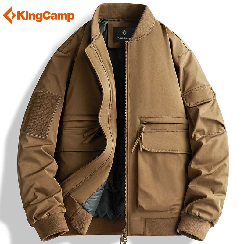 KingCamp羽绒服男冬季加厚保暖棒球服夹克户外运动工装羽绒外套
