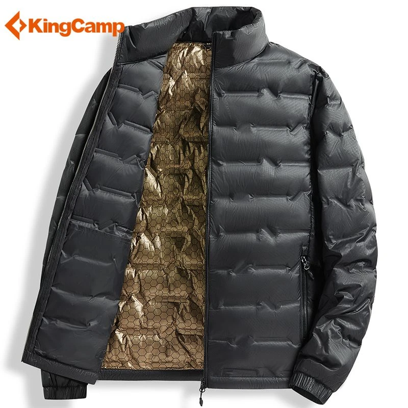 KingCam羽绒服男冬季轻薄款立领加大码保暖防寒石墨烯羽绒服外套