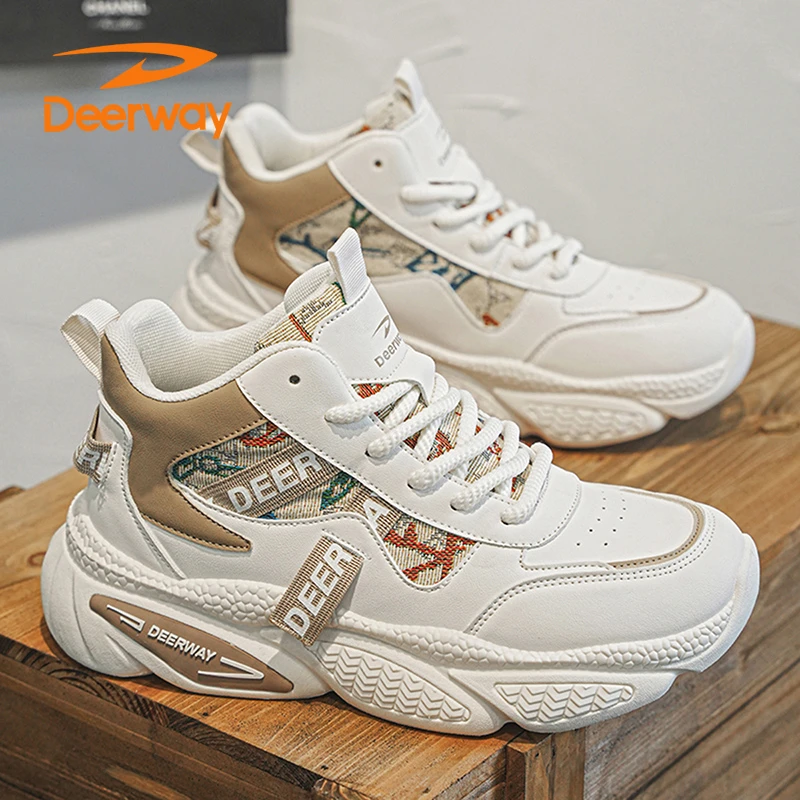 德尔惠运动男鞋秋季百搭厚底休闲潮鞋防滑耐磨青年跑步鞋子欧洲站